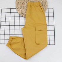 Boys pure cotton sports pants casual workers dress loose pants 2021 new cotton tail goods