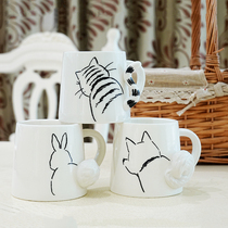DearDali Japanese cartoon three-dimensional super cute cat dog Rabbit Coffee cup Milk cup gift