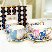 DearDali European floral asymmetrical court style Creative cup and saucer Porcelain coffee cup Afternoon tea cup and dish gift