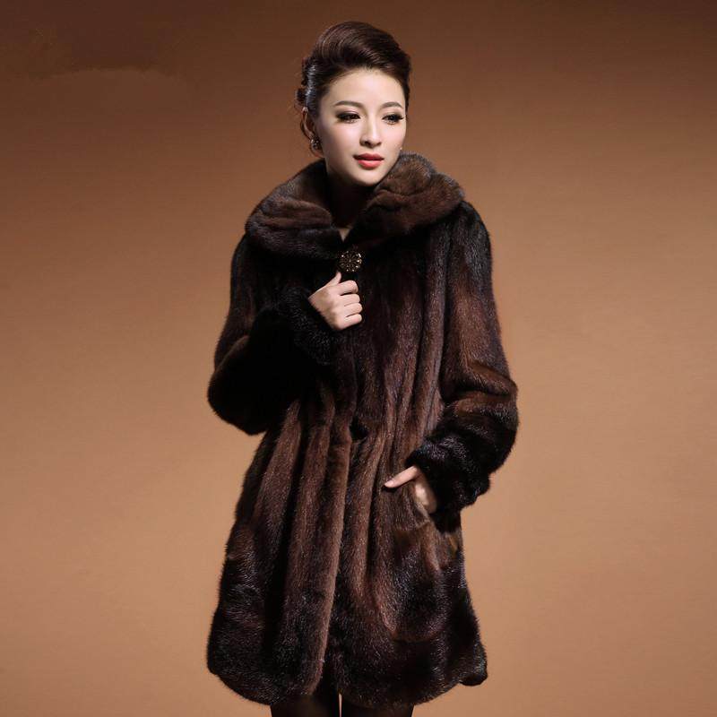 奢华貂皮大衣,演绎气质的都市女神范