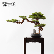 New Chinese style welcome pine bonsai ornaments tea room partition creative home decoration living room porch soft decoration Zen furnishings