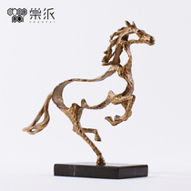Hollow metal horse ornaments new modern animal TV cabinet bookcase entrance entrance soft decoration model room decoration