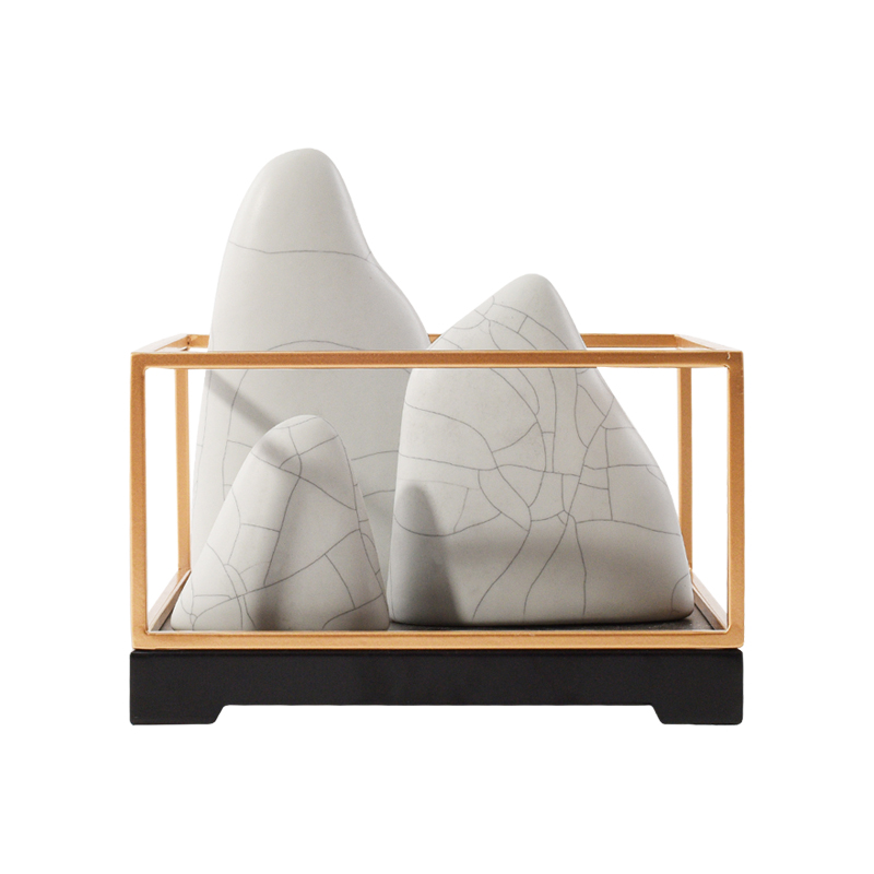 The modern creative ceramic rockery floor metal jewelry table, porch place between example shoe ark, hotel decoration