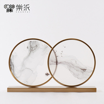 Modern simple porch ornaments model room metal furnishings sales office hotel living room iron art light luxury soft decorations