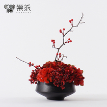 Simulation red Joker Floral Potted Ornaments Living Room Office Restaurant Bar Dining Desktop TV Cabinet Decoration