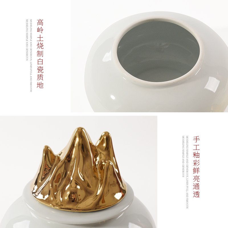 Modern new Chinese style ceramic furnishing articles home decoration can of zen Chinese style adornment the teahouse tea tea room decoration