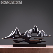 New Chinese office backer sculpture furnishings model room tea room soft decorations living room TV cabinet porch ornaments