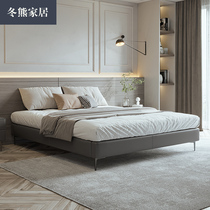Winter Bear Willpower Light Lavish Minima Genuine Leather No Headbed No Backrest Small Family Type Province Space Tatami Single Bed Frame