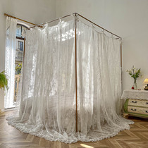 New lace mosquito net three doors to ground floor 1 8 home palace European-style bed mantle Princess wind down 2 0 beds universal