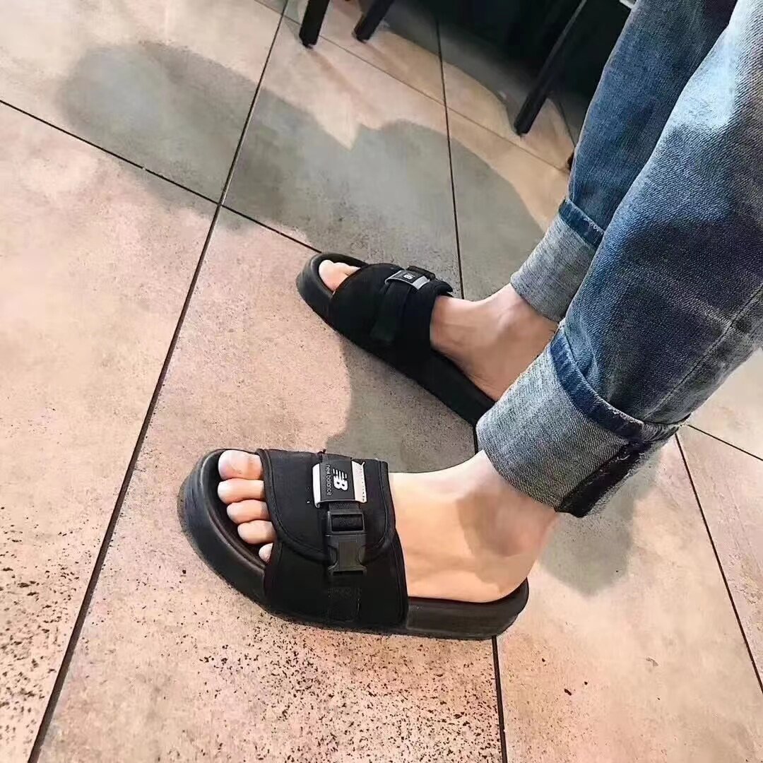 nb拖鞋男夏季沙滩凉鞋舒适软底百搭情侣户外穿防滑女士运动一字拖