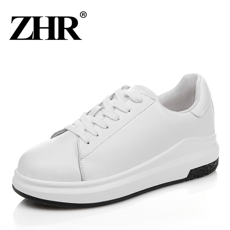 ZHR2017春秋季新款真皮小白鞋女板鞋韩版运动鞋平底单鞋厚底女鞋产品展示图4