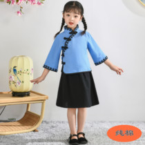 Childrens Republic of China student clothing Chinese style recitation chorus performance clothing girls costumes Republic of China style May 4th youth clothing