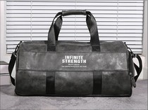 Hong Kong Genuine Leather Male Handbag Luggage Bag Large Capacity Short Travel Bag Luggage Bag Single Shoulder Shoe Position Bag