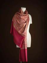 WeinNan WEINAN white suede collection grade fabric true silk full embroidered Kashmiri cashmere embroidery shawl scarves 203