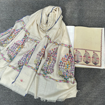 Wei Nan collection Kashmiri cashmere pashmina shawl scarf Carney textbook retro