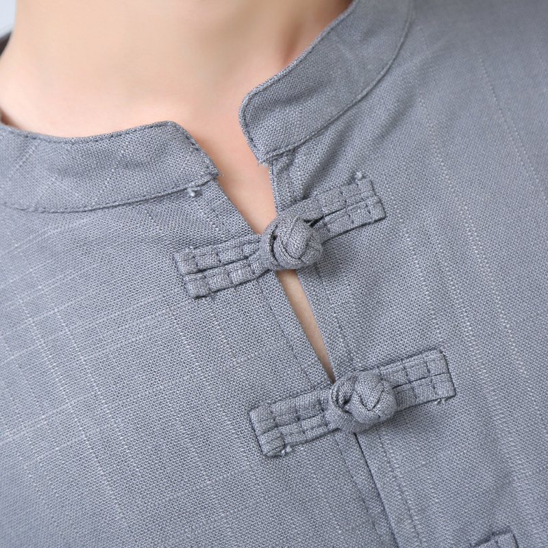 春秋季男士手工盘扣复古衬衫商务休闲职业衬衣中国风工作男装c104