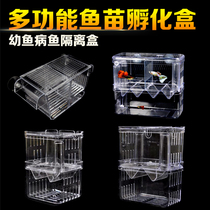 Aquarium suspended multi-function isolation box Guppy production box Fish tank Double-layer incubation box breeding device King size
