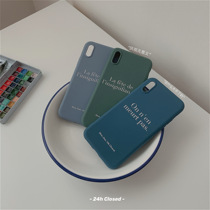 Original French ins independent design written motivite iPhone12promax mobile phone shell full package XS soft shell