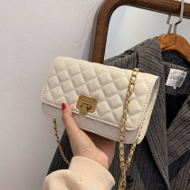 Senior sense small c k small bag women 2021 new foreign style chain shoulder bag fashion diamond bag