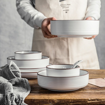 Bowl Home Eating Bowls ceramic cutlery Nordic Idea minimalist Dishes Suit Plate Bowls Tray Soup Bowls Light Extravaganza modern