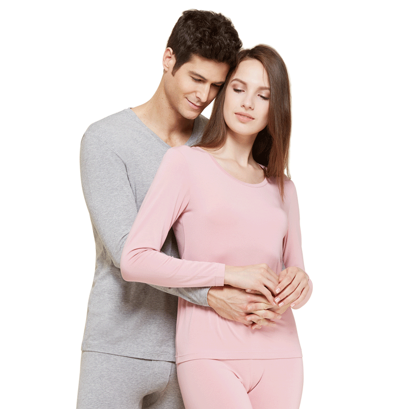 Silk Bird Modal Bamboo Cotton Men's and Women's Thin Warm Underwear Autumn Clothes and Pants Set Winter V-neck Round Neck Silk Bird Modal Bamboo Cotton Men's and Women's Thin Warm Underwear Autumn Clothes and Pants Set Winter V-neck Round Neck