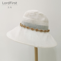 LordFirst master first design original handmade French big cornice hat visor white handmade