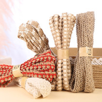 1 5cm handmade woven diy retro decorative lace hemp rope primary colour jute rope Cat Grip Rope Pendant rope lighting rope