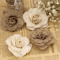 Kindergarten Placement Retro Handmade Linen Flowers Christmas Wedding Festivities Party Shoes Flowers Hat Flowers Decoration Little Flowers