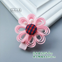 Girl hair accessories duckbill clip children Korean Princess bow pink fabric flower headdress clip girl hairpin