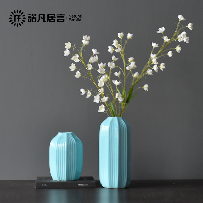 Ceramic vase mesa place to live in a home sitting room the dried flowers, flower arranging I and contracted creative vertical stripes porcelain