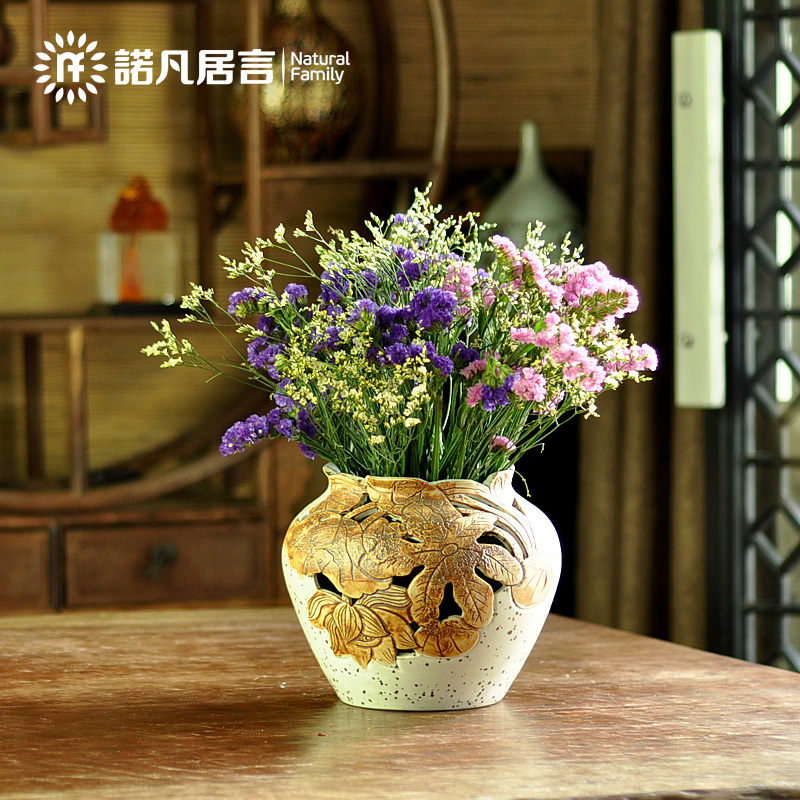 , every new product manual ceramic vases, dried flower simulation flowers restore ancient ways suit table furnishing articles household decoration