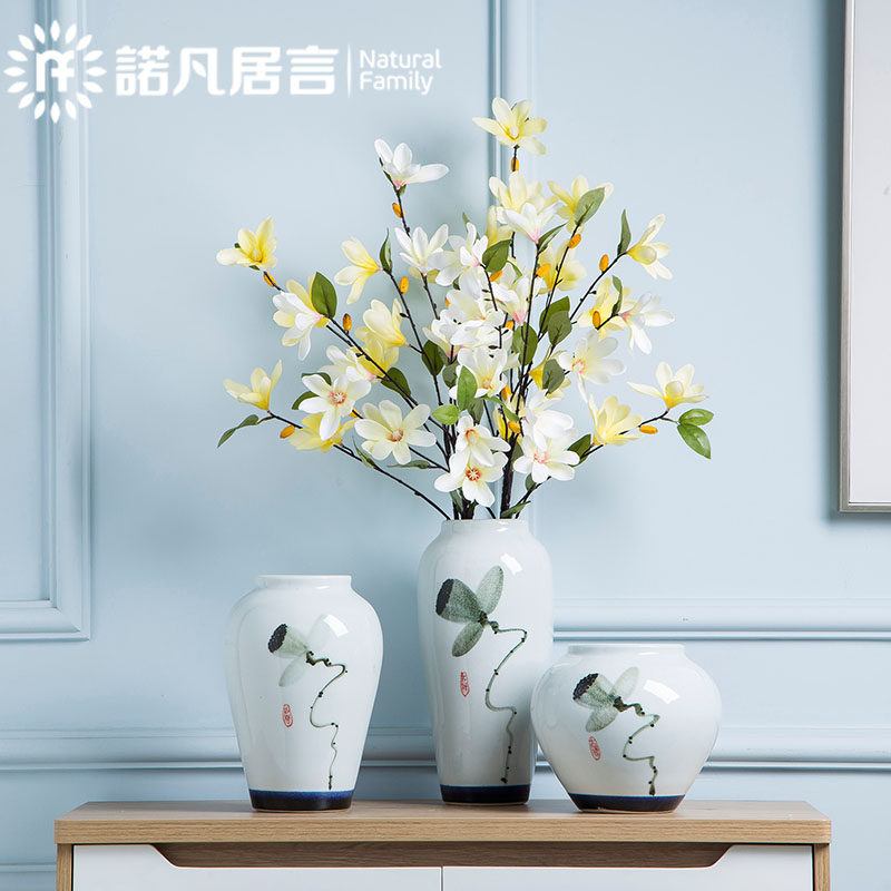 Mesa of jingdezhen ceramic vases, new Chinese style hotel furnishing articles dried flowers flower arrangement sitting room decoration decoration decoration