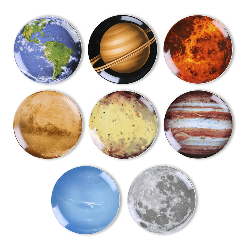 Nordic space universe series planet decoration plate of a planet hanging dish creative ceramic wall act the role of mural decoration plate