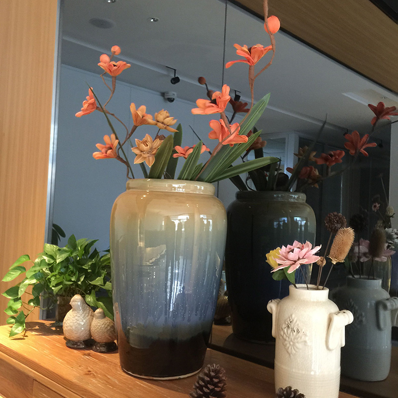 Jingdezhen ceramic hotel villa covers large vases, the sitting room porch flower flower decoration flower arranging furnishing articles