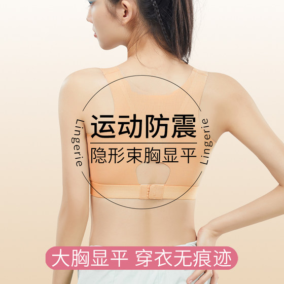 Invisible sports shock-proof bra underwear for women with large breasts, small, ultra-flat, thin style, sculpting chest vest, flat chest, shrink bra
Invisible sports shock-proof bra underwear for women with large breasts, small, ultra-flat, thin style, sculpting chest vest, flat chest, shrink bra