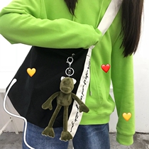 Hip-Hop Street couple Tide brand pendant Sesame Street plush doll cute long leg frog backpack decoration accessories
