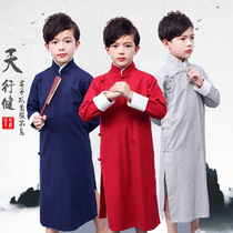 Childrens cross talk costume gown gown boys costume student dress childrens Chinese style performance