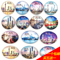 Shanghai refrigerator sticker magnet Oriental Pearl Bund Shanghai landmark building Tourist souvenir Creative small gift