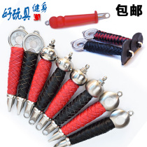 Stainless Steel Kirin Whip Bicycling Whip swivel handle Handle Gourd Whip Nut Whip Fitness Whip Cow Leather Handle