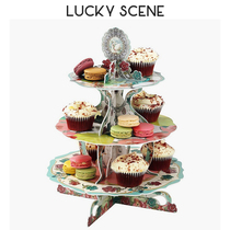 (auspicious props) French style garden paper cake stand delicately afternoon tea sweet taster wedding arrangement party