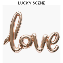 (Auspicious props) 42-inch LOVE aluminum foil balloon rose gold birthday wedding wedding arrangement festival window