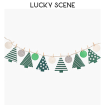 (Auspicious props)Felt small forest decoration Pull flower bunting activity arrangement Outdoor multicolored holiday Christmas