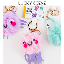 (Auspicious props) Plush cartoon animal pendant Keychain Car bag hanging accessories small gifts Tanabata gift