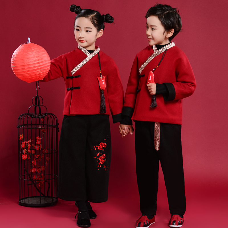 衣諾坊 男女童 拜年喜慶漢服