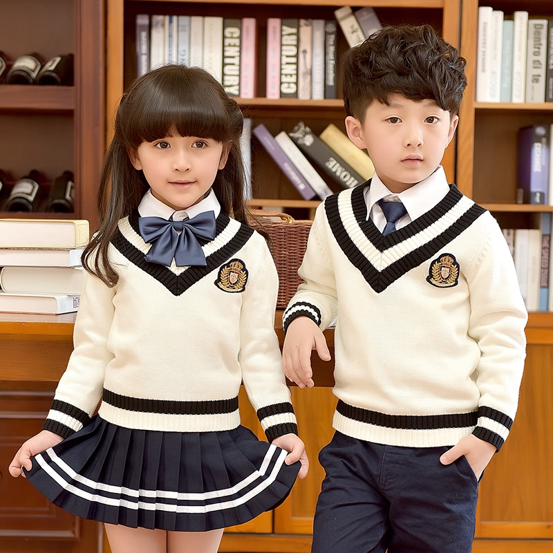 Primary school Children's school uniforms Spring and autumn Winter Men's and Men's Inn College Wind Children's suit Korean version of the suit Banserve Kindergarten Garden