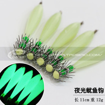 JAYA luminous cloth roll squid hook Octopus hook ink thief fish hook Luya bait sea fishing boat fishing gear accessories