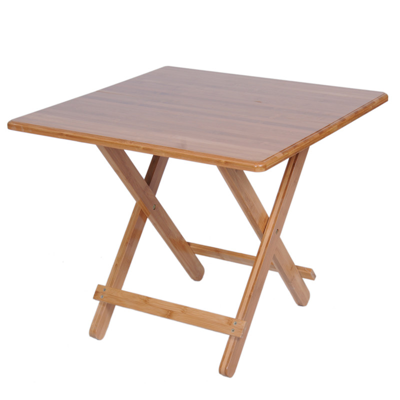 大山恋竹 楠竹折叠小方桌圆桌简易餐桌棋牌桌学生桌小户型吃饭桌