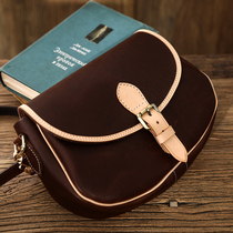 Lacquer Name Original Design Handmade Bag Bag Italy Imports Tannic Leather Head Layer Leather Single Shoulder Inclined Satchel Bag