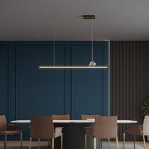Minimalist restaurant chandelier modern minimalist Nordic dining room table bar lamp creative light luxury long strip ed crystal lamps