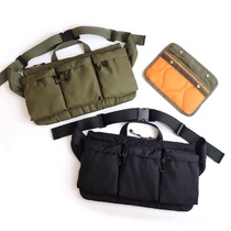 Japanese niche messenger shoulder bag tide brand men and women WAIST BAG nylon waterproof commuter chest bag casual waist bag